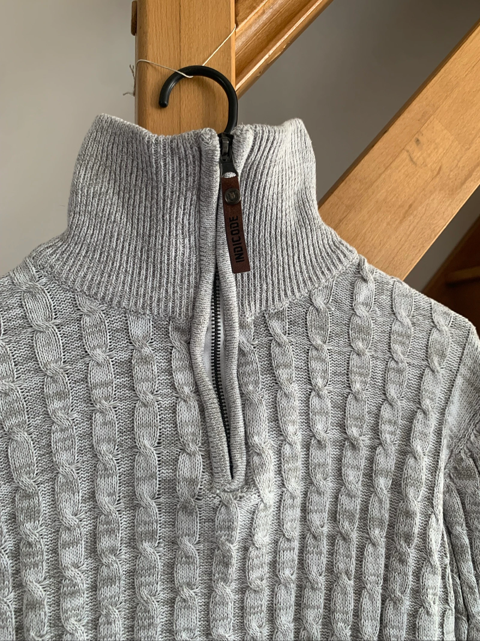 Indicode men's grey twisted sweater – Size M – New – photo 4